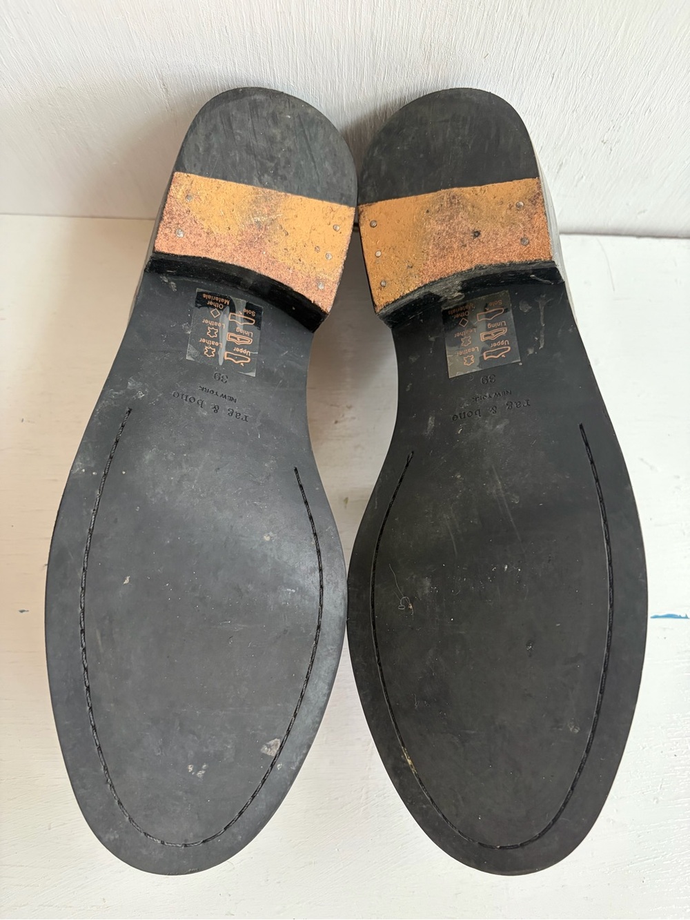 rag & bone Brown Croc-Embossed Leather Loafers – Silver Logo Hardware - Picture 11 of 11